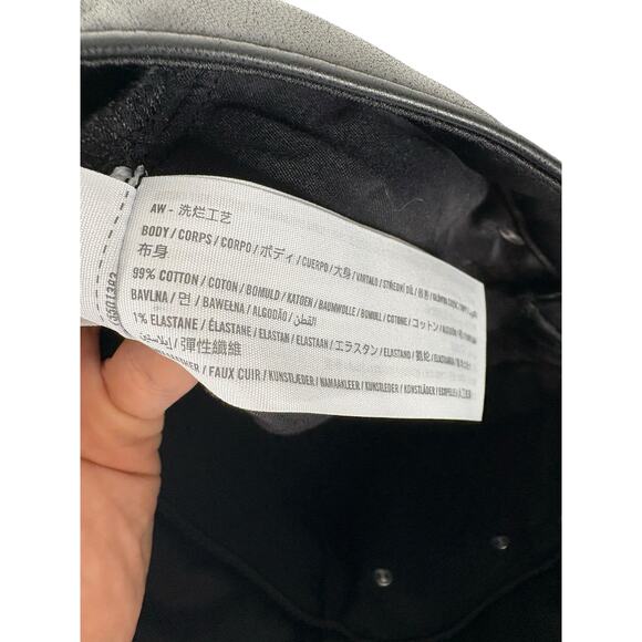 Abercrombie & Fitch The 90s Straight High Rise Pant Faux Leather Denim Grunge 25 - Picture 10 of 10